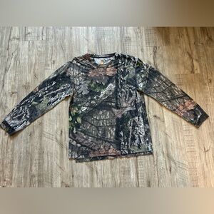 Mens Mossy Oak pursuit gear Camouflage camo Long Sleeve Shirt wilderness hunting